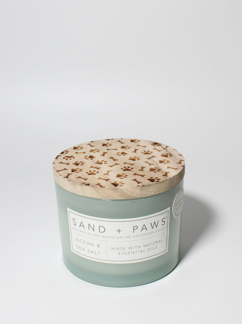 Sand + Paws Ocean & Sea Salt 12 oz scented candle